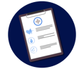 Medicaid icon (navy blue)