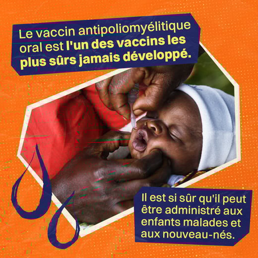 Le vaccin antipoliomyelitique oral est l'un des vaccins les plus surs jamais developpe