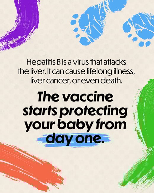 The vaccine starts protecting your baby from day one