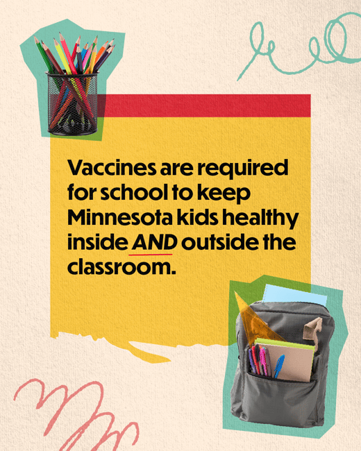 Vaccines are required for school to keep Minnesota kids healthy inside and outside the classroom